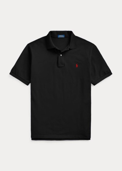 Camisa Polo Polo Ralph Lauren Hombre Negros / Rojos - Classic Fit Mesh - YXJSL7183